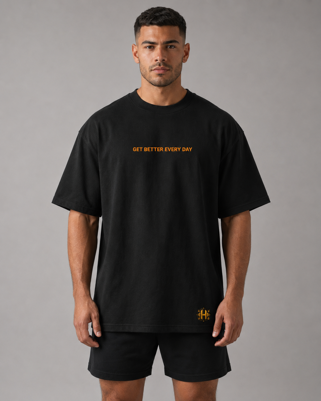Camiseta Oversized Goku Bodybuilder Preta