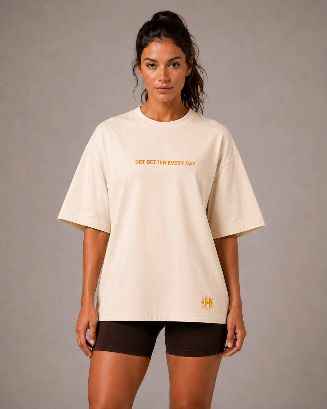Camiseta Oversized Goku Bodybuilder Off White