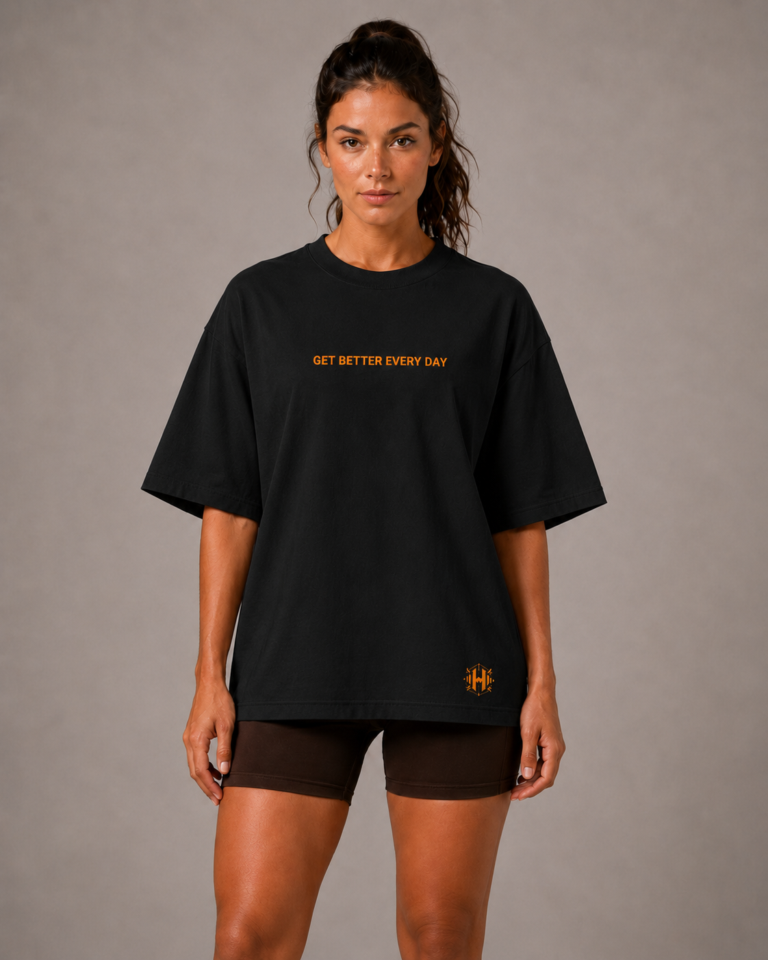 Camiseta Oversized Goku Bodybuilder Preta