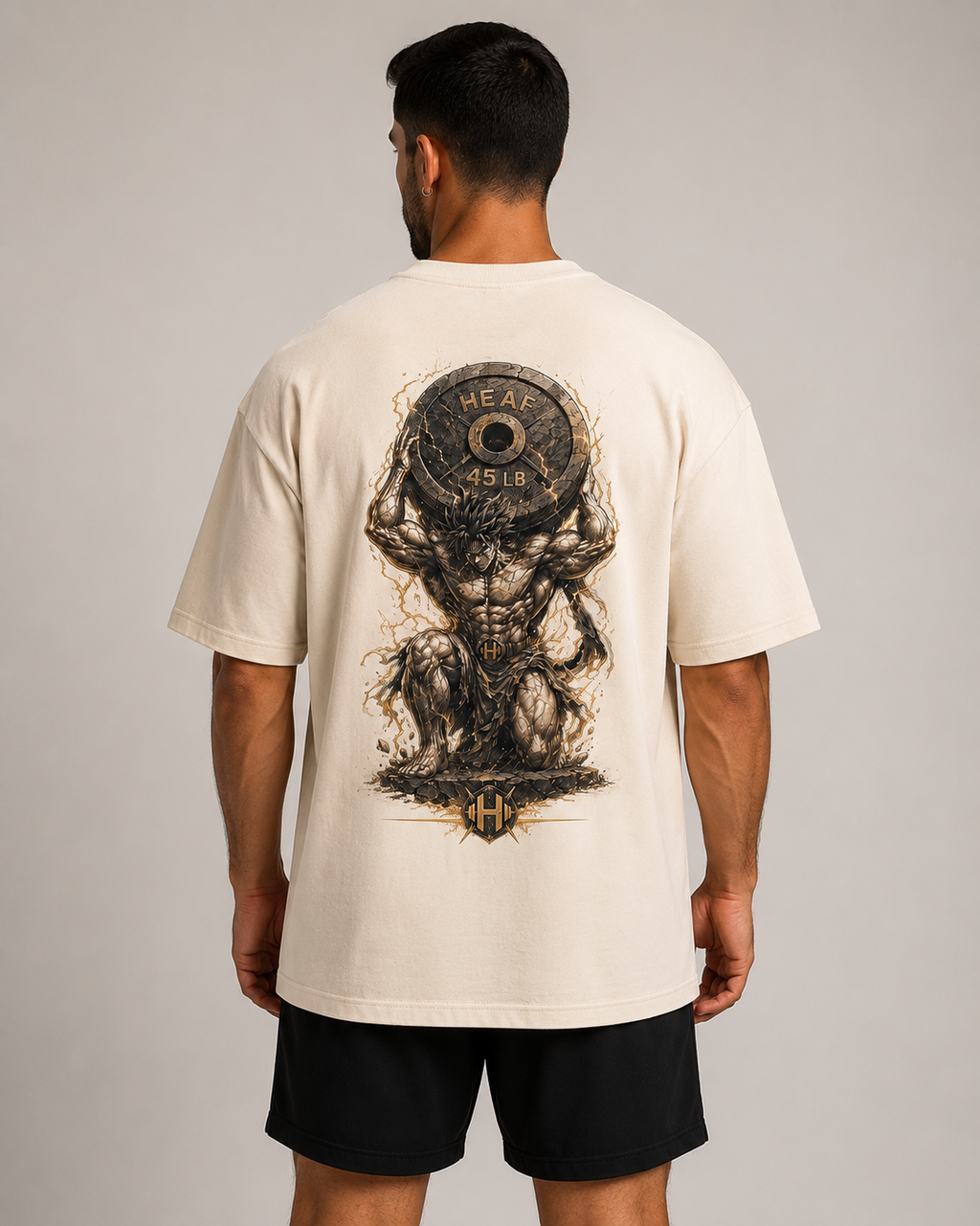Camiseta Oversized Goku Strongest Off White