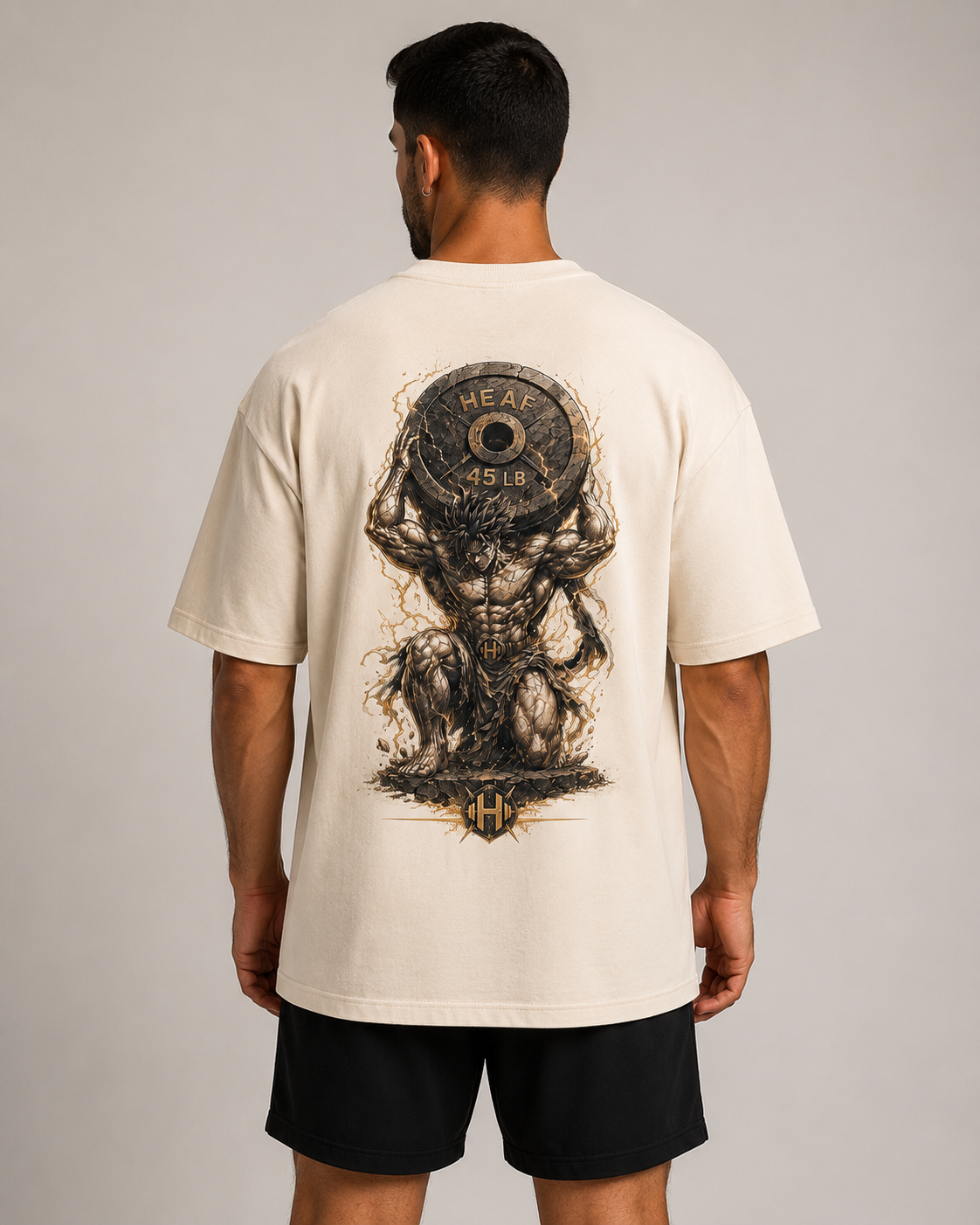 Camiseta Oversized Goku Strongest Off White