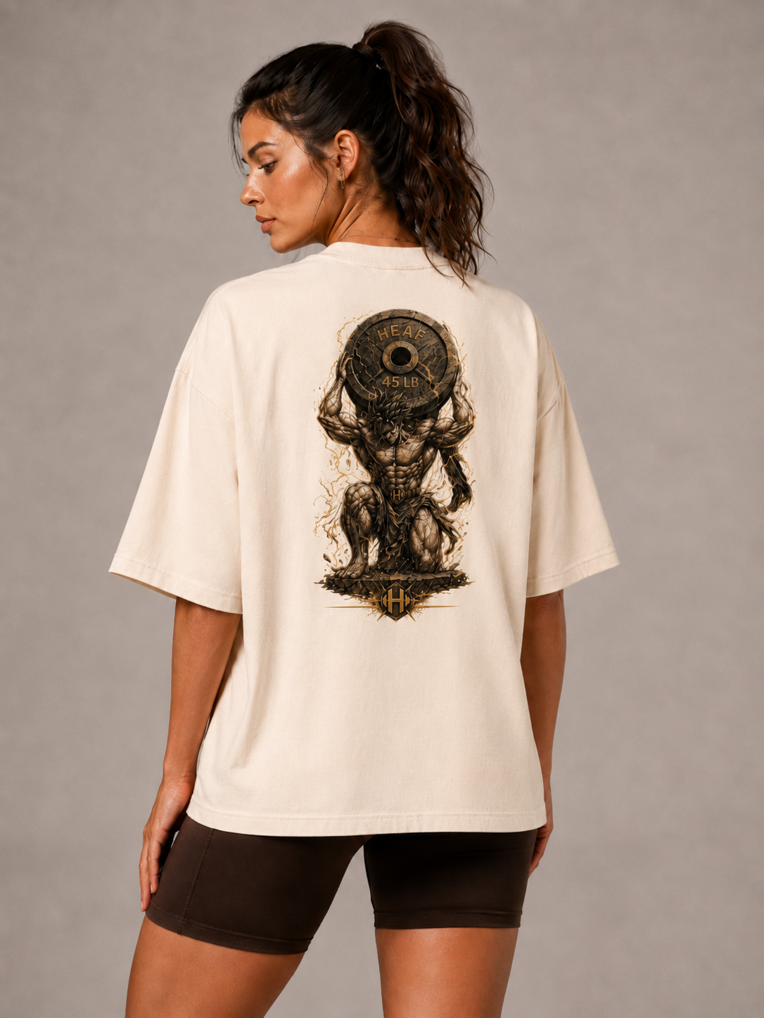 Camiseta Oversized Goku Strongest Off White
