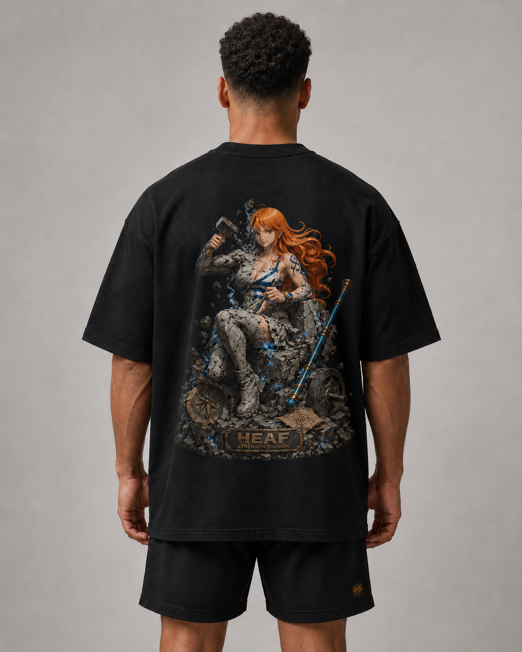 Camiseta Oversized Reconstrução Nami Preta