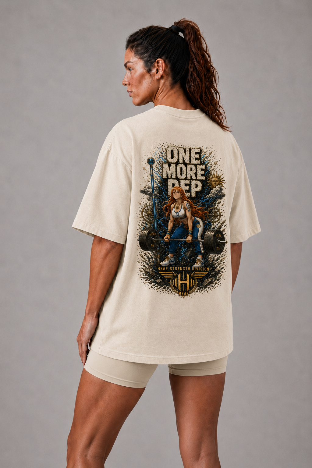 Camiseta Oversized One more rep Nami Stiff Off White