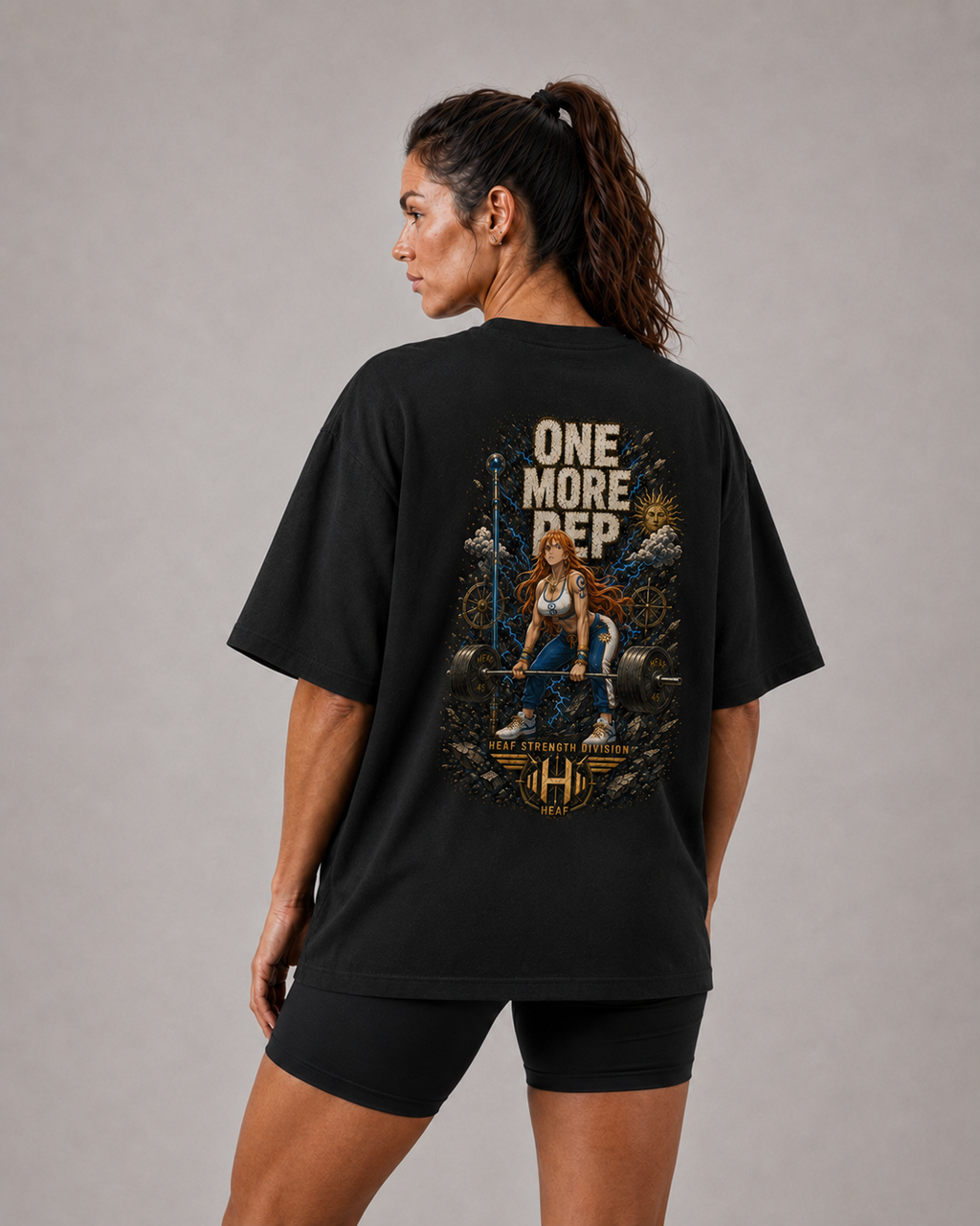 Camiseta Oversized One more rep Nami Stiff Preta