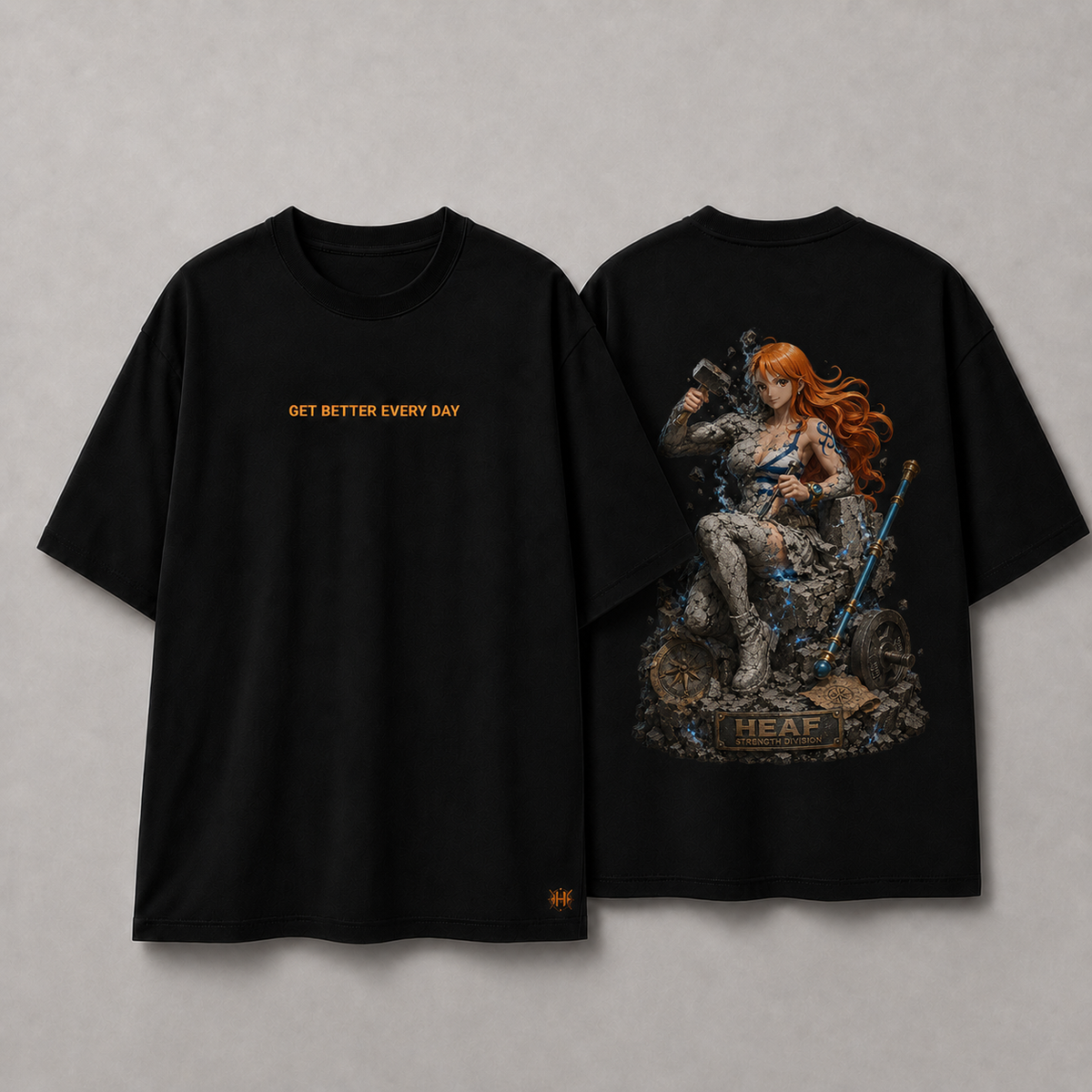Camiseta Oversized Reconstrução Nami Preta
