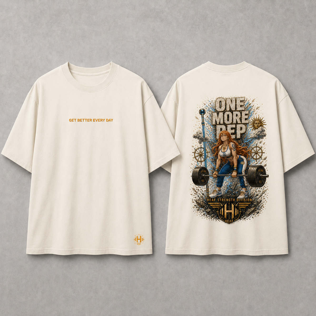 Camiseta Oversized One more rep Nami Stiff Off White