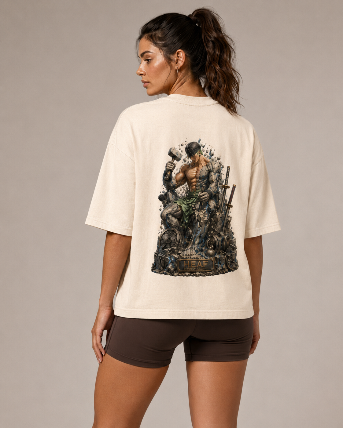 Camiseta Oversized Reconstrução Zoro Off White