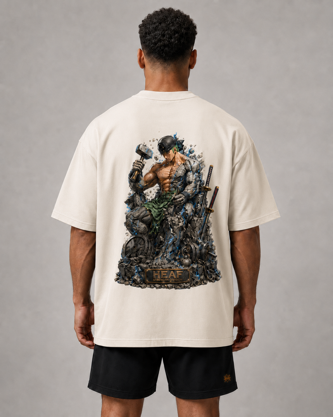 Camiseta Oversized Reconstrução Zoro Off White