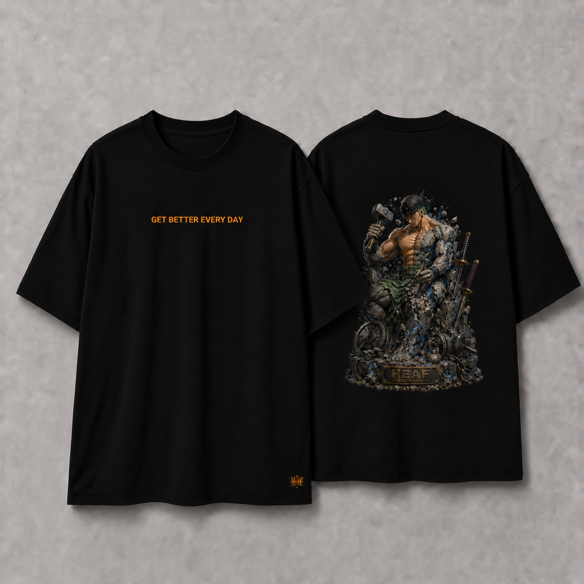 Camiseta Oversized Reconstrução Zoro Preta