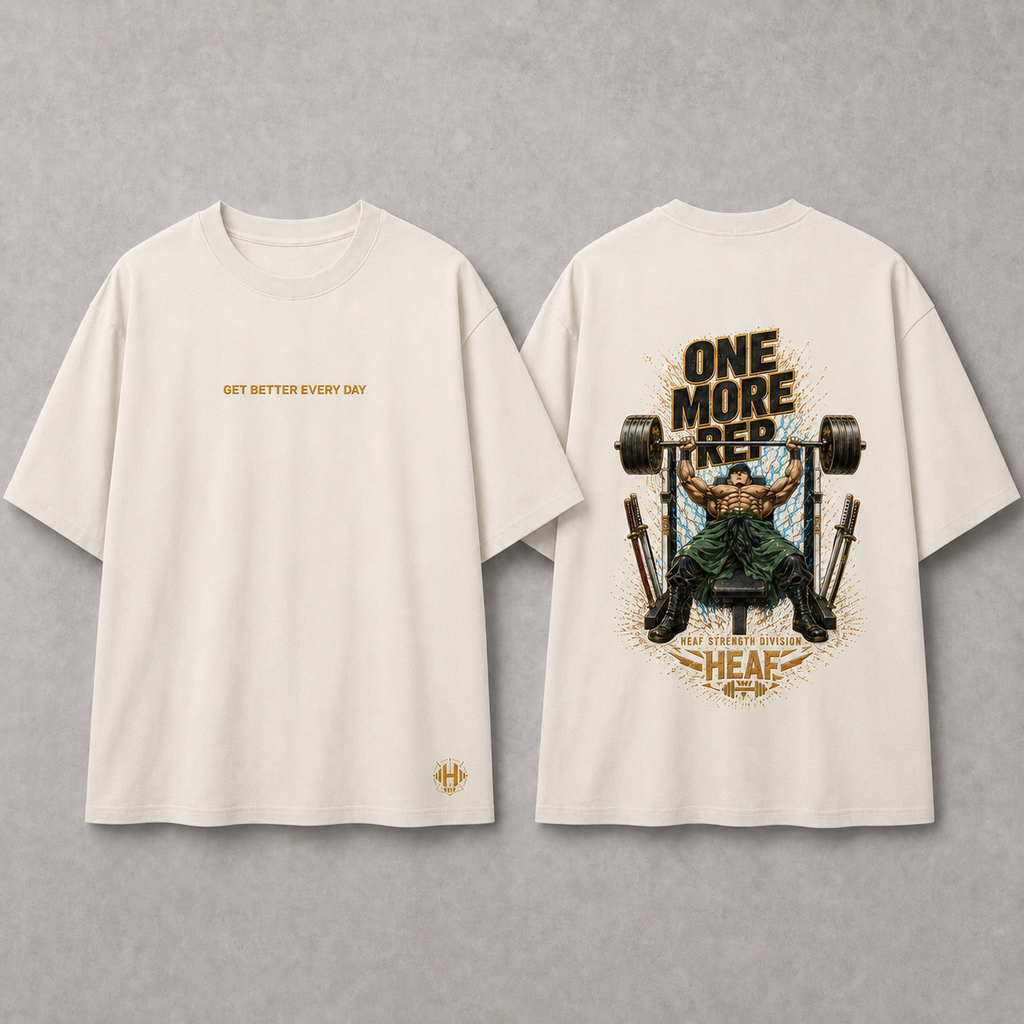 Camiseta Oversized One more rep Zoro Supino Off White